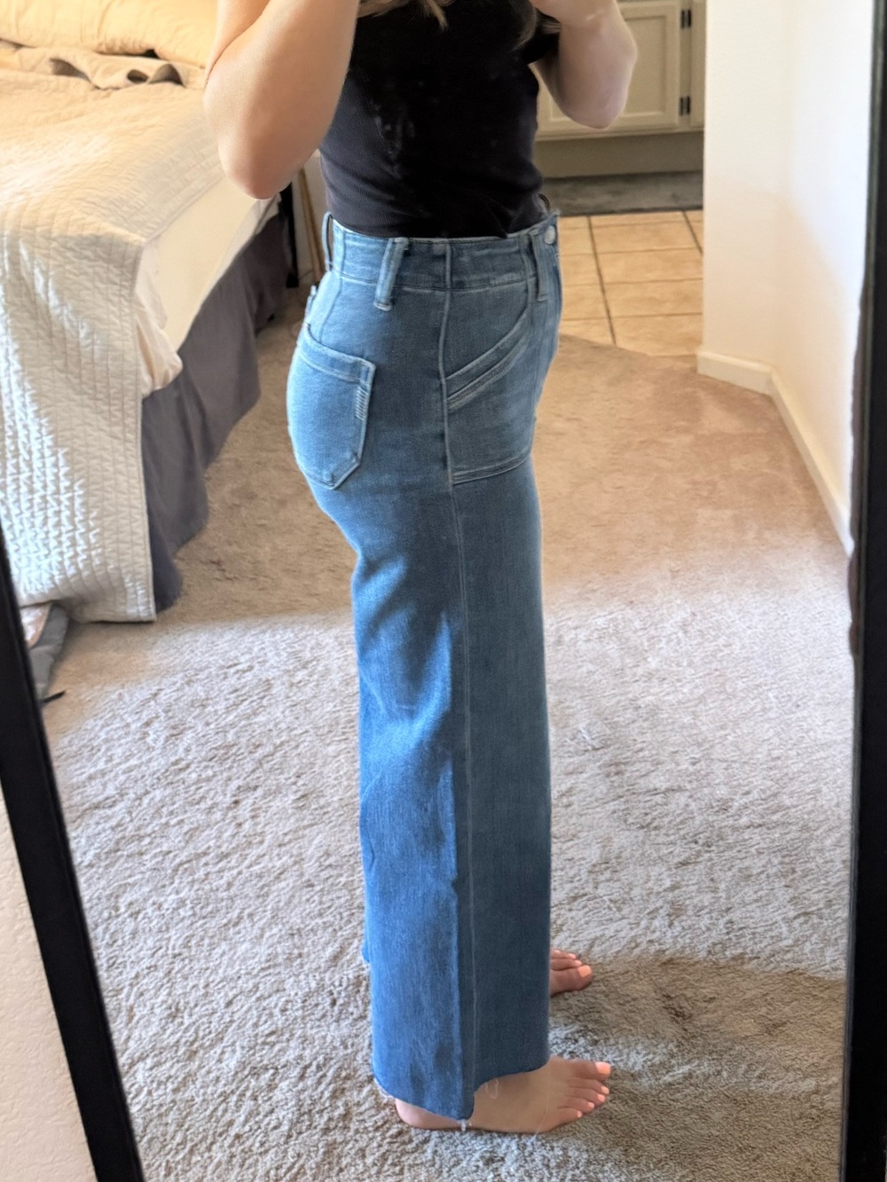 PAIGE Wide Leg High-Rise Jeans (Anessa) size 25Petite - Picture 3 of 13